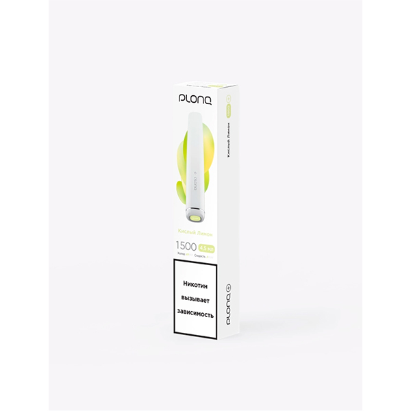 Одноразовая ЭС PLONQ PLUS 1500 - Кислый лимон (М) Одноразовая ЭС PLONQ PLUS 1500 - Кислый лимон (М)