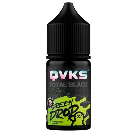 Ароматизатор QVKS TOTAL BLACK 15мл - Огурец Киви Бузина