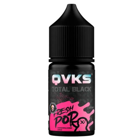 Ароматизатор QVKS TOTAL BLACK 15мл - Клубника Киви Алоэ