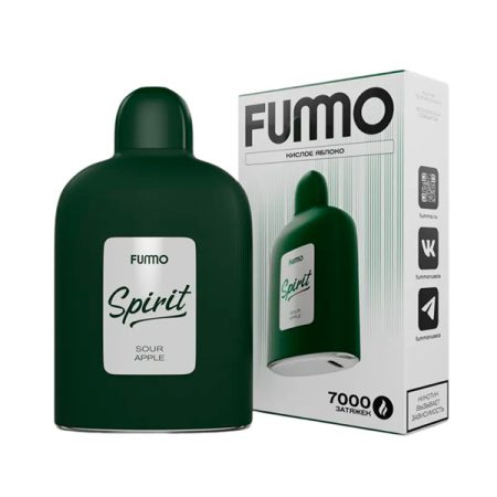 Одноразовая ЭС Fummo Spirit 7000 - Кислое Яблоко (М)
