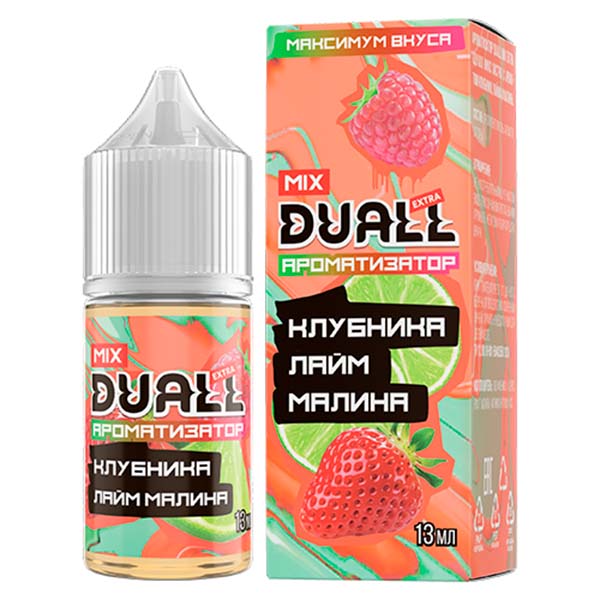 Ароматизатор Duall Mix 13мл - Клубника Лайм Малина Ароматизатор Duall Mix 13мл - Клубника Лайм Малина