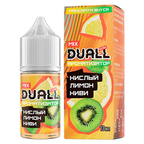 Ароматизатор Duall Mix 13мл - Кислый Лимон Киви Ароматизатор Duall Mix 13мл - Кислый Лимон Киви