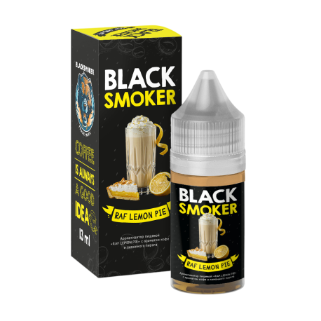Ароматизатор BLACK SMOKER Coffee 13 мл - Raf lemon pie (с ароматом Кофе и лимонный пирог) Ароматизатор BLACK SMOKER Coffee 13 мл - Raf lemon pie (с ароматом Кофе и лимонный пирог)
