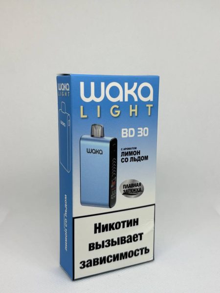 Одноразовая ЭС WAKA LIGHT BD 30000 - Лимон со льдом (М)