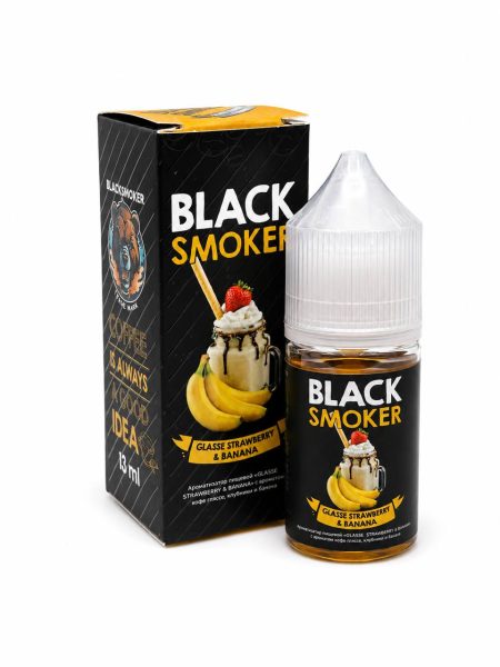 Ароматизатор BLACK SMOKER Coffee 13 мл - Glasse Strawberry Banana (с ароматом Гляссе, банан, клубника)