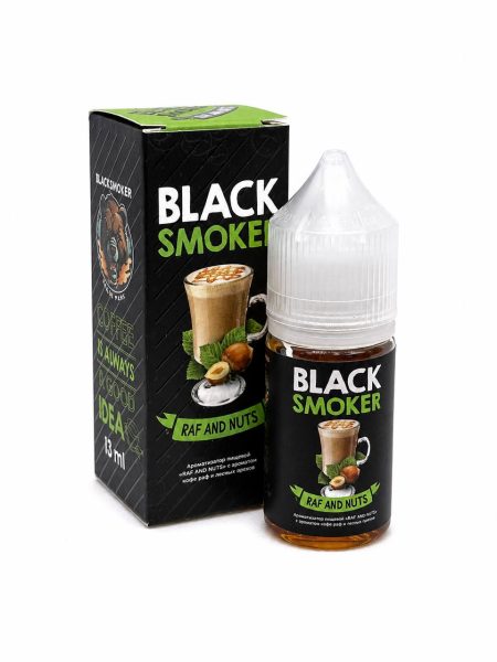 Ароматизатор BLACK SMOKER Coffee 13 мл - Raf and nuts (с ароматом Кофе и лесные орехи)